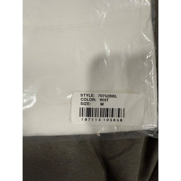 AG Los Angeles White Short-Sleeve Button-Up Shirt M 100% Cotton Made In India - Picture 5 of 7